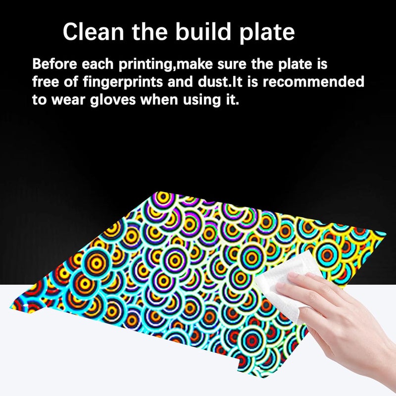 Wefuit Smooth Kaleidoscope+Skynet Pattern Build Plate for Creality K1/ K1C/Ender 3 S1/Ender 5 S1/Ender 3 S1 Pro/Ender 3 V3 KE/Ender 3 V3 SE,235x235mm Flexible Spring Steel Plate 3D Printer Platform - Image 5